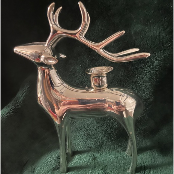 Pottery Barn Holiday Pottery Barn Silver Plated Single Candle